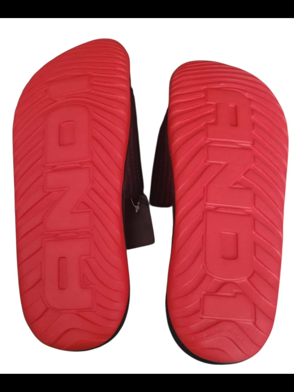 AND1 Men's Athletic Adjustable Swirl Slide Sandals in Black Size 10 NWT Red